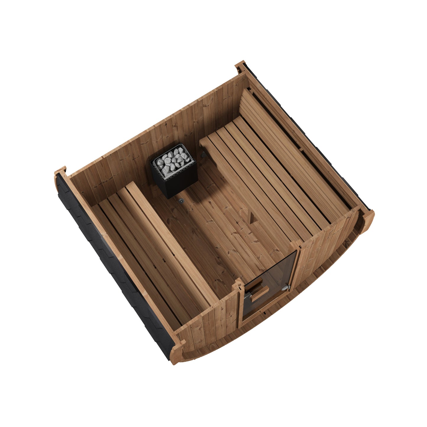 SaunaLife E7 Ergo Series 4-Person Outdoor Barrel Sauna Kit, product view 4