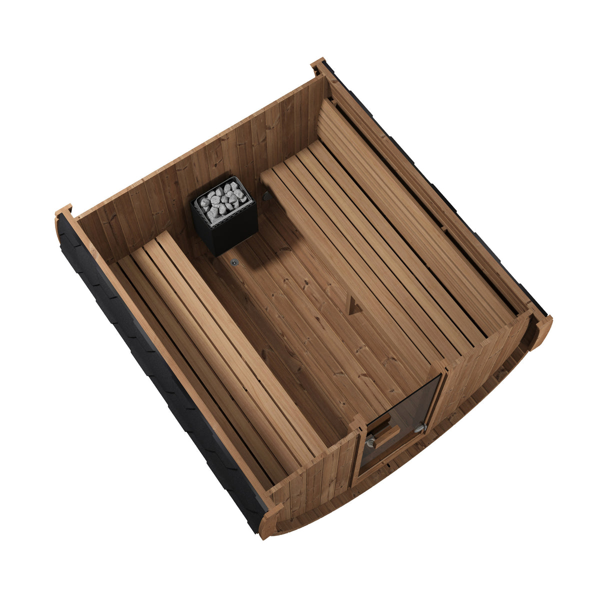 SaunaLife E8 Ergo Series 6-Person Outdoor Barrel Sauna Kit, product view 4