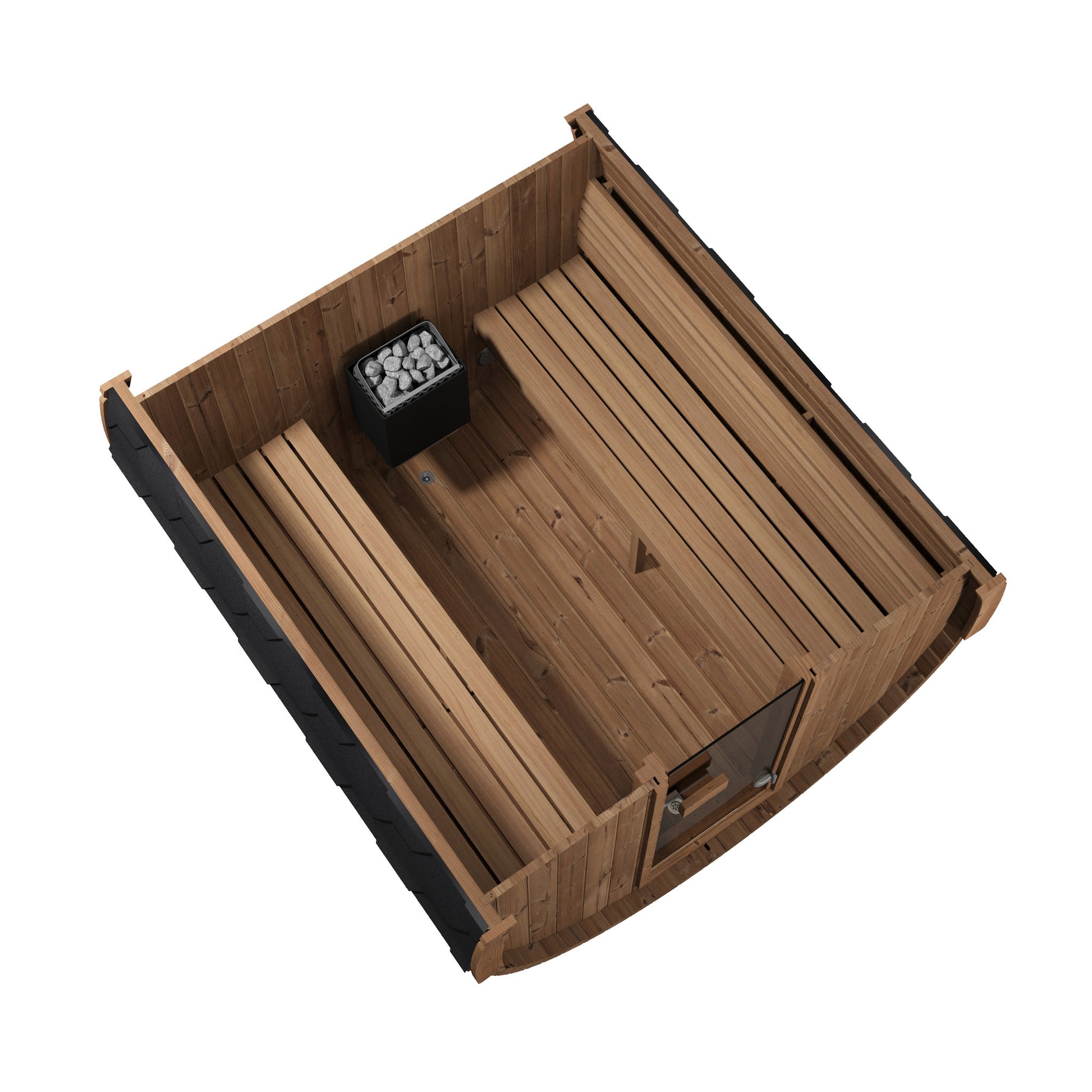 SaunaLife E8 Ergo Series 6-Person Outdoor Barrel Sauna Kit, product view 4