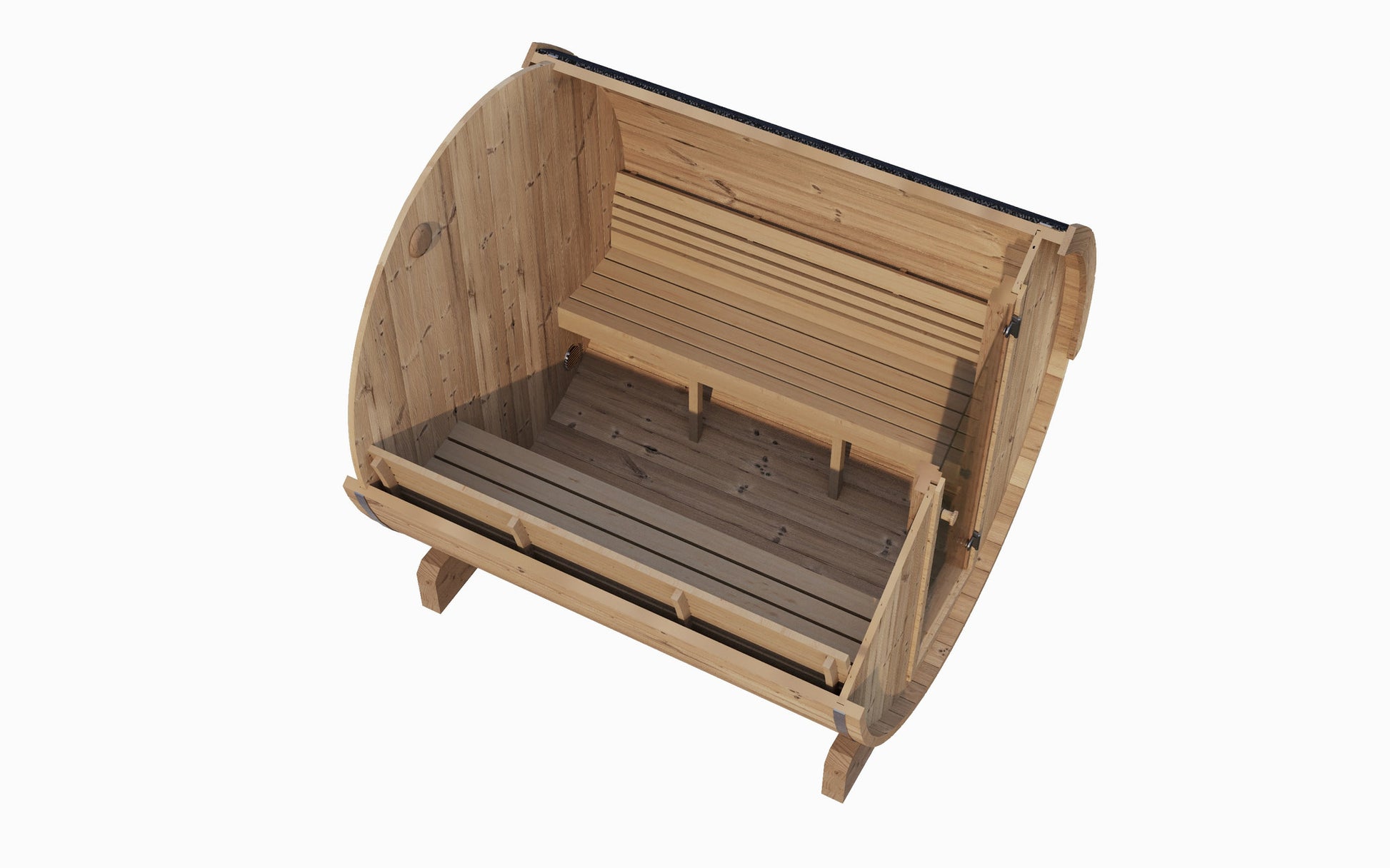 SaunaLife E8 Ergo Series 6-Person Outdoor Barrel Sauna Kit, product view 5