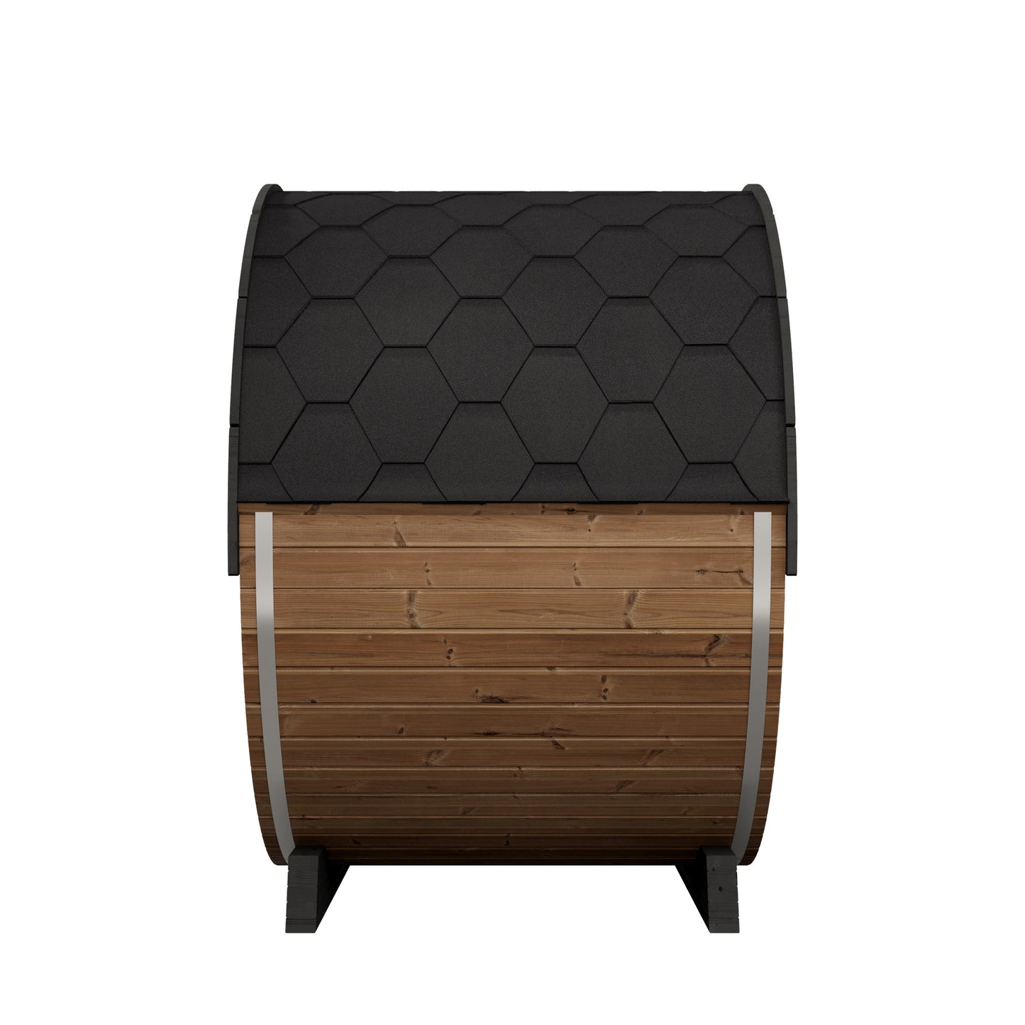 SaunaLife EE6G Ergo Elegance 4-Person Outdoor Barrel Sauna Kit, Glass Front, product view 3