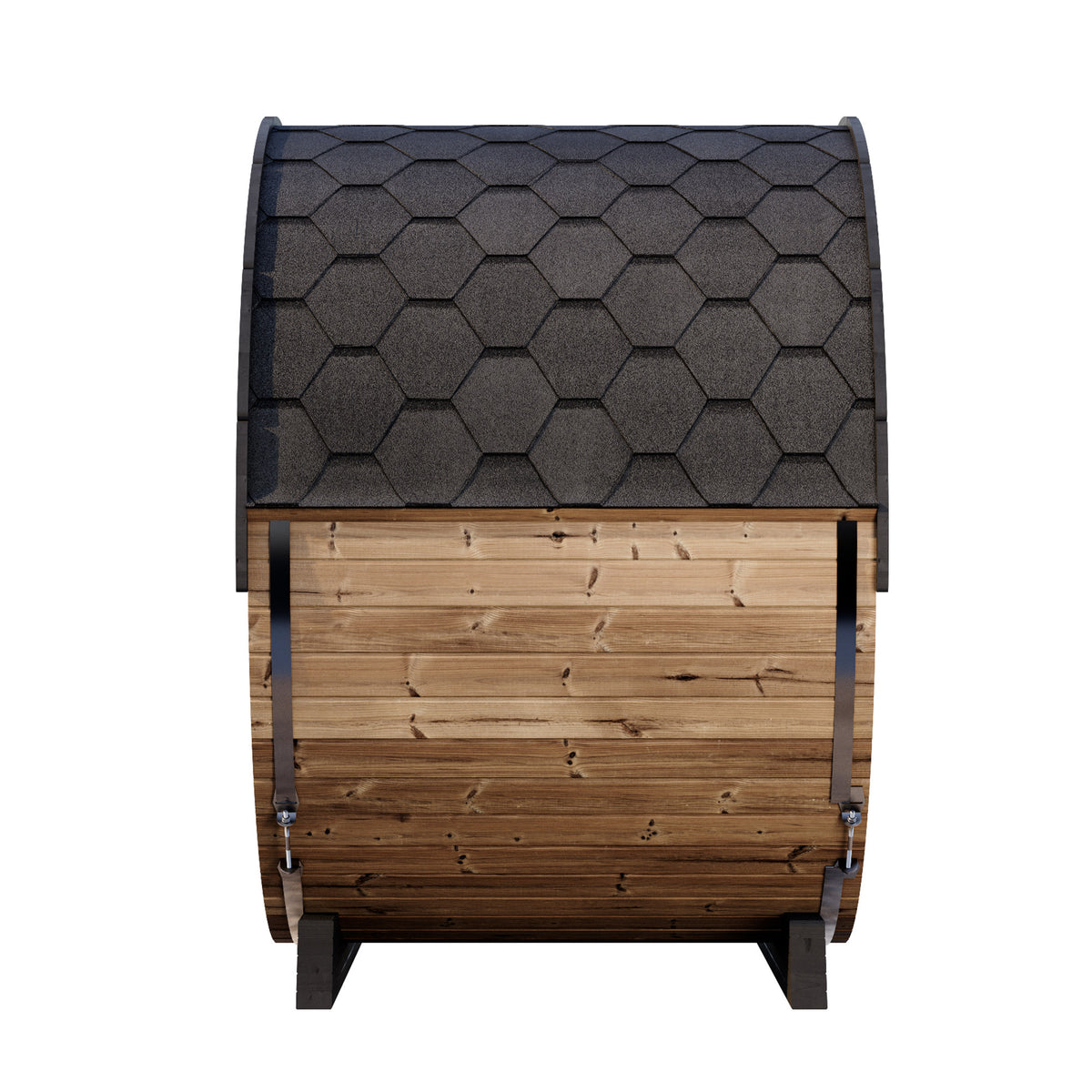 SaunaLife EE6G Ergo Elegance 4-Person Outdoor Barrel Sauna Kit, Glass Front, product view 6