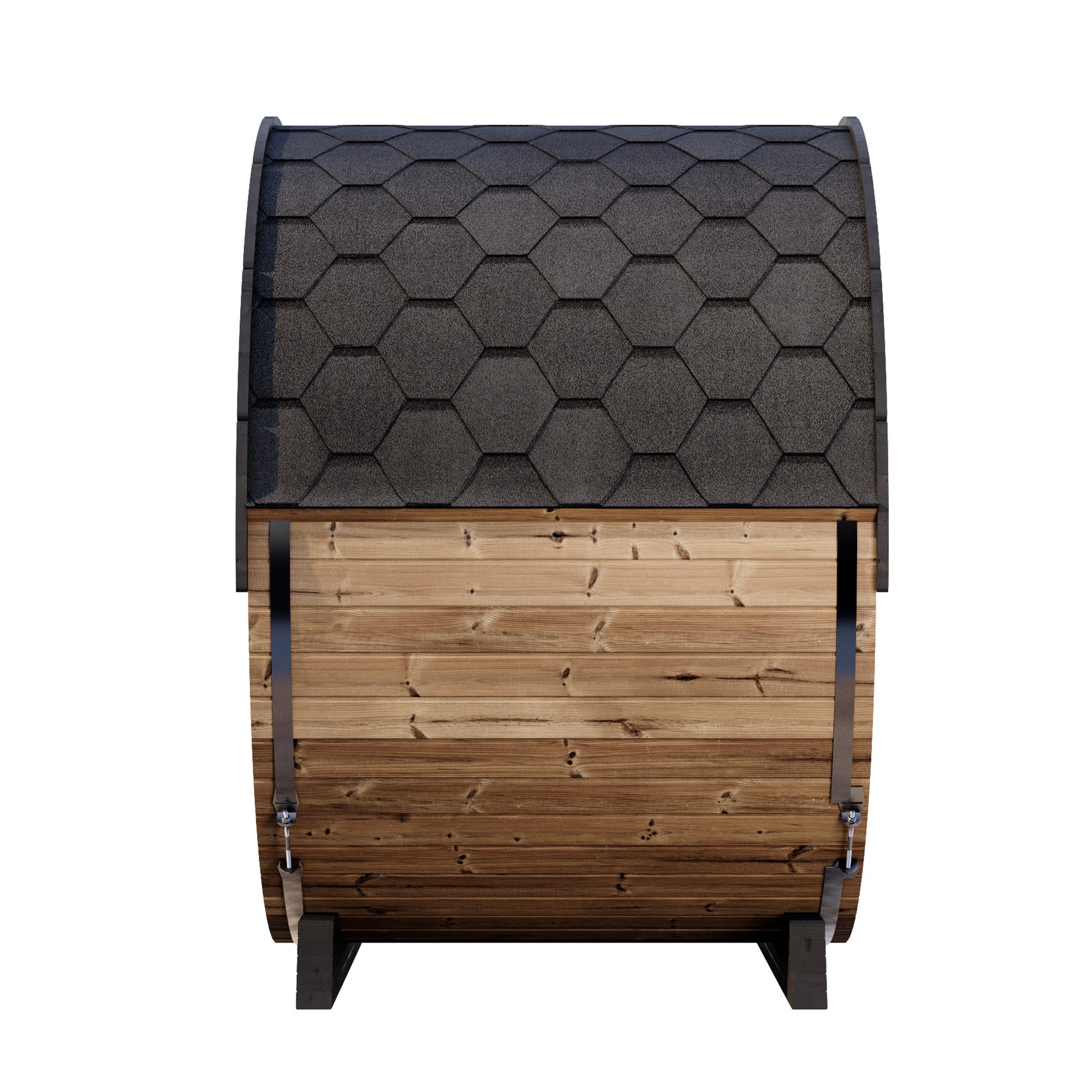 SaunaLife EE6G Ergo Elegance 4-Person Outdoor Barrel Sauna Kit, Glass Front, product view 6