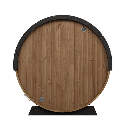 SaunaLife EE8G Ergo Elegance 6-Person Outdoor Barrel Sauna Kit, Glass Front, product view 3