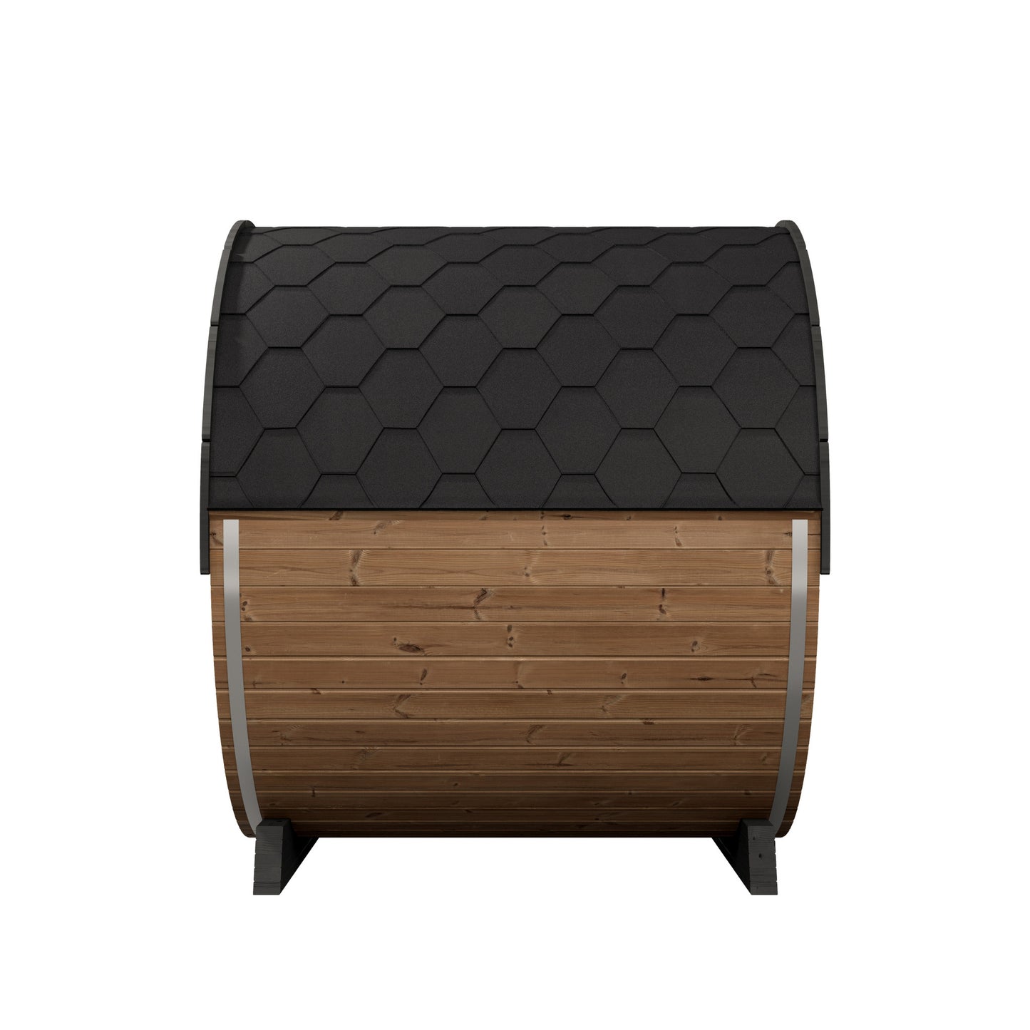 SaunaLife EE8G Ergo Elegance 6-Person Outdoor Barrel Sauna Kit, Glass Front, product view 4