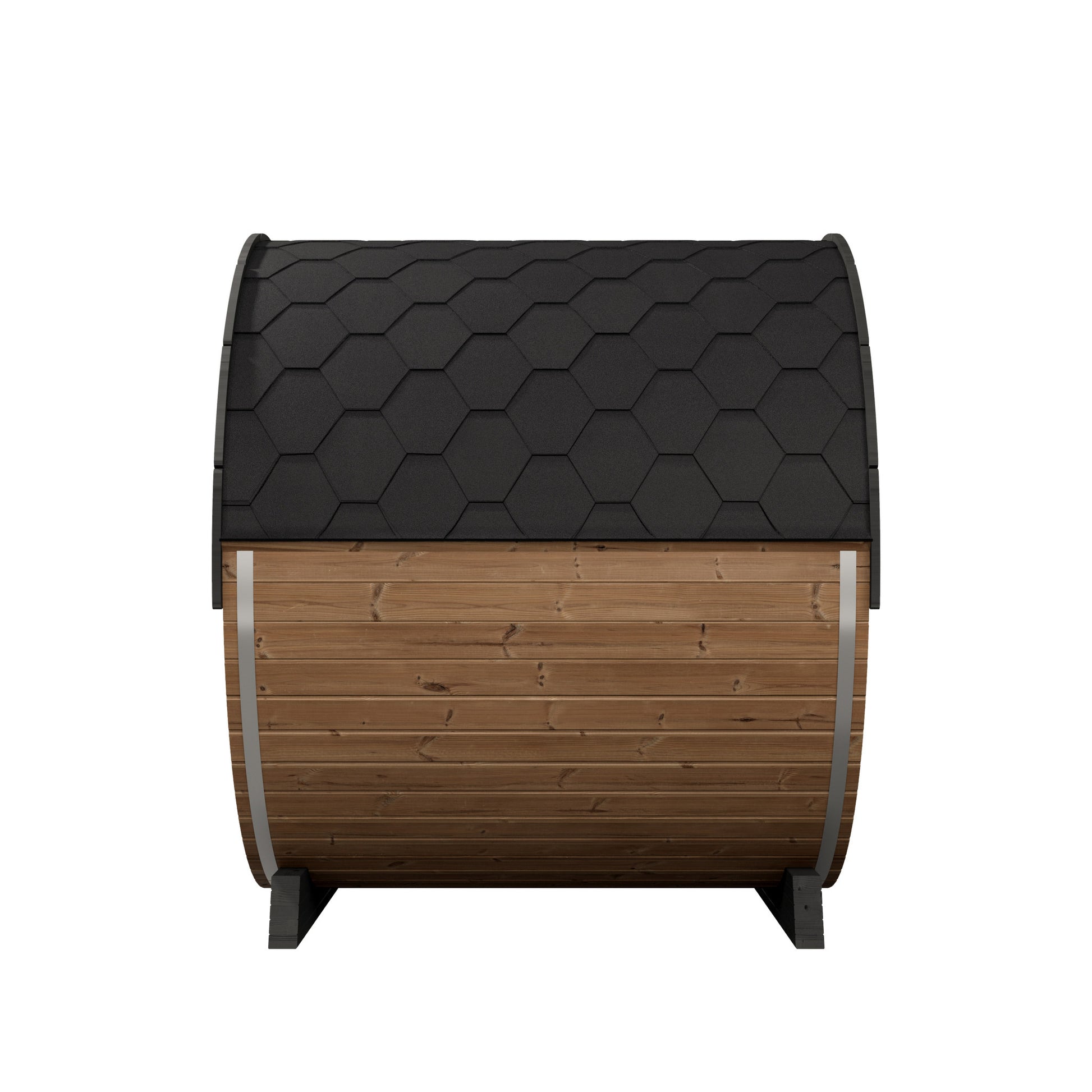 SaunaLife EE8G Ergo Elegance 6-Person Outdoor Barrel Sauna Kit, Glass Front, product view 4