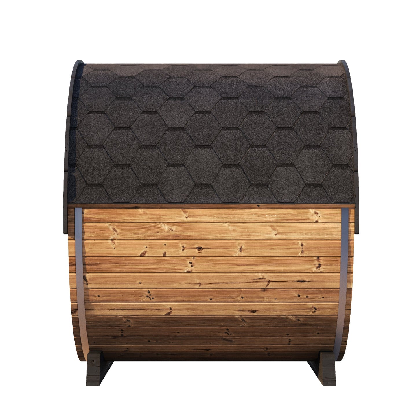 SaunaLife EE8G Ergo Elegance 6-Person Outdoor Barrel Sauna Kit, Glass Front, product view 7