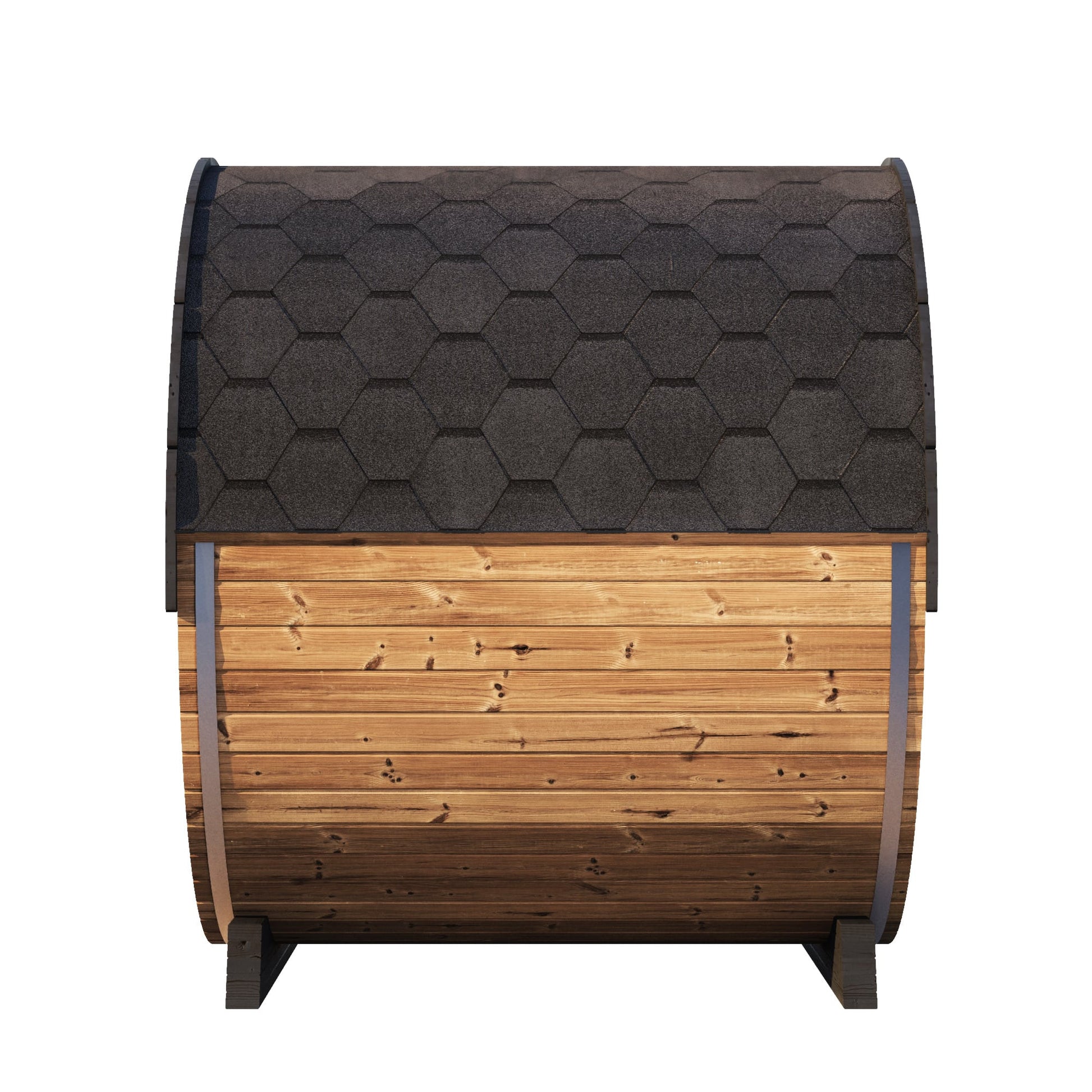SaunaLife EE8G Ergo Elegance 6-Person Outdoor Barrel Sauna Kit, Glass Front, product view 7