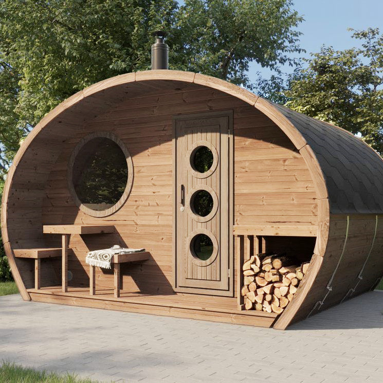 SaunaLife G11 Garden Series 8-Person Outdoor Sauna Kit