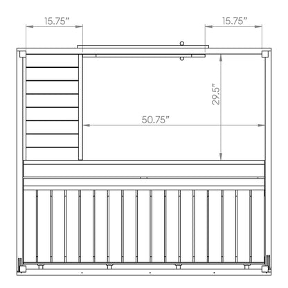 SaunaLife G2 Garden Series 4-Person Outdoor Sauna Kit, product view 4