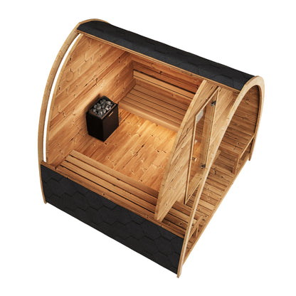 SaunaLife G3 Garden Series Outdoor Sauna Kit, Arched Roof, product view 3