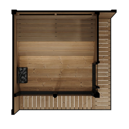 SaunaLife GL6 Garden Luxury 6-Person Outdoor Sauna Kit, product view 2