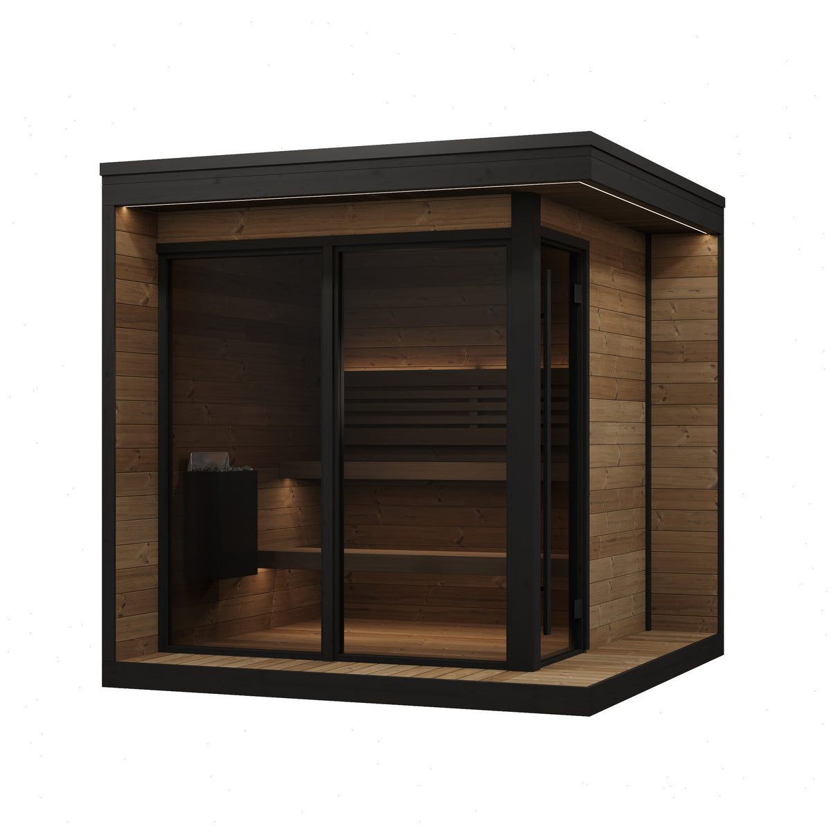 SaunaLife GL6 Garden Luxury 6-Person Outdoor Sauna Kit, product view 3