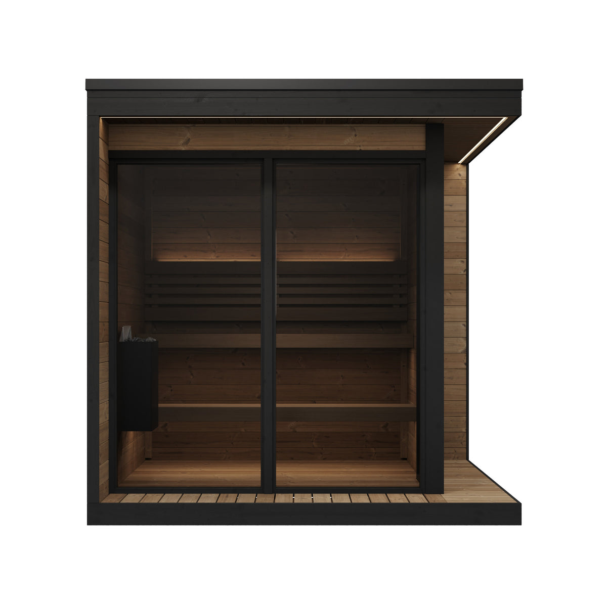 SaunaLife GL6 Garden Luxury 6-Person Outdoor Sauna Kit, product view 4