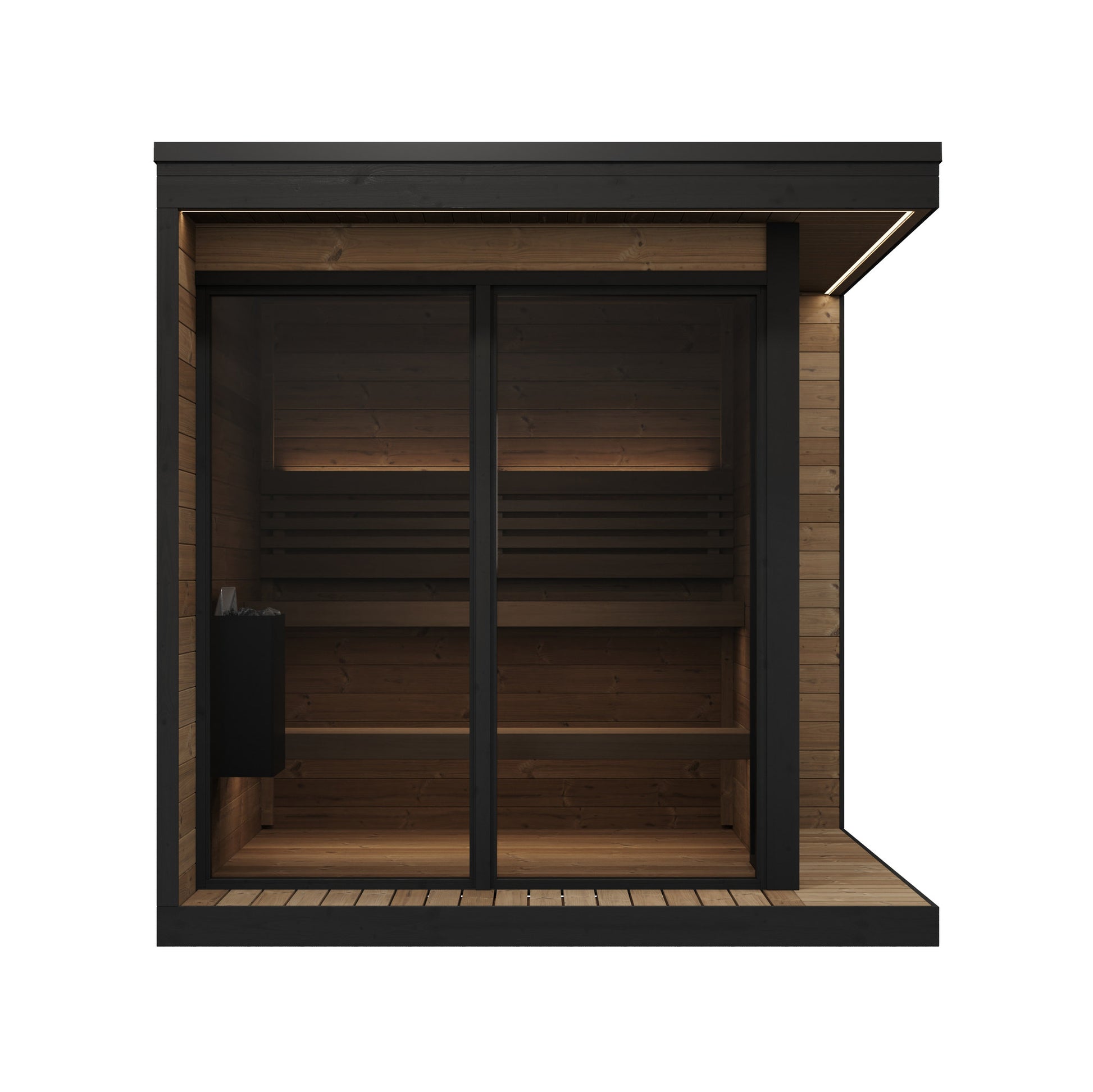 SaunaLife GL6 Garden Luxury 6-Person Outdoor Sauna Kit, product view 4