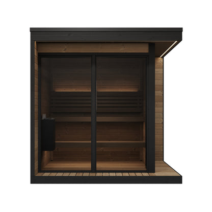 SaunaLife GL6 Garden Luxury 6-Person Outdoor Sauna Kit, product view 4