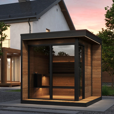 SaunaLife GL6 Garden Luxury 6-Person Outdoor Sauna Kit