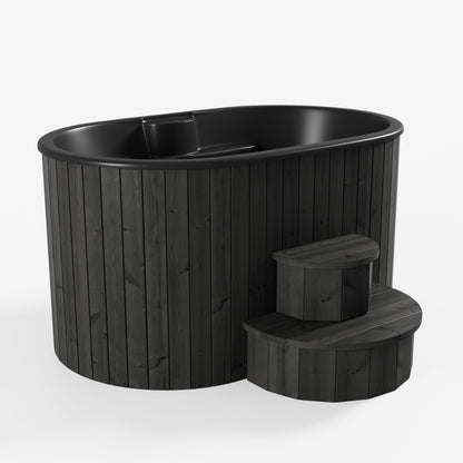 SaunaLife S2B Soak Series 2-Person Cold Plunge Tub, Black