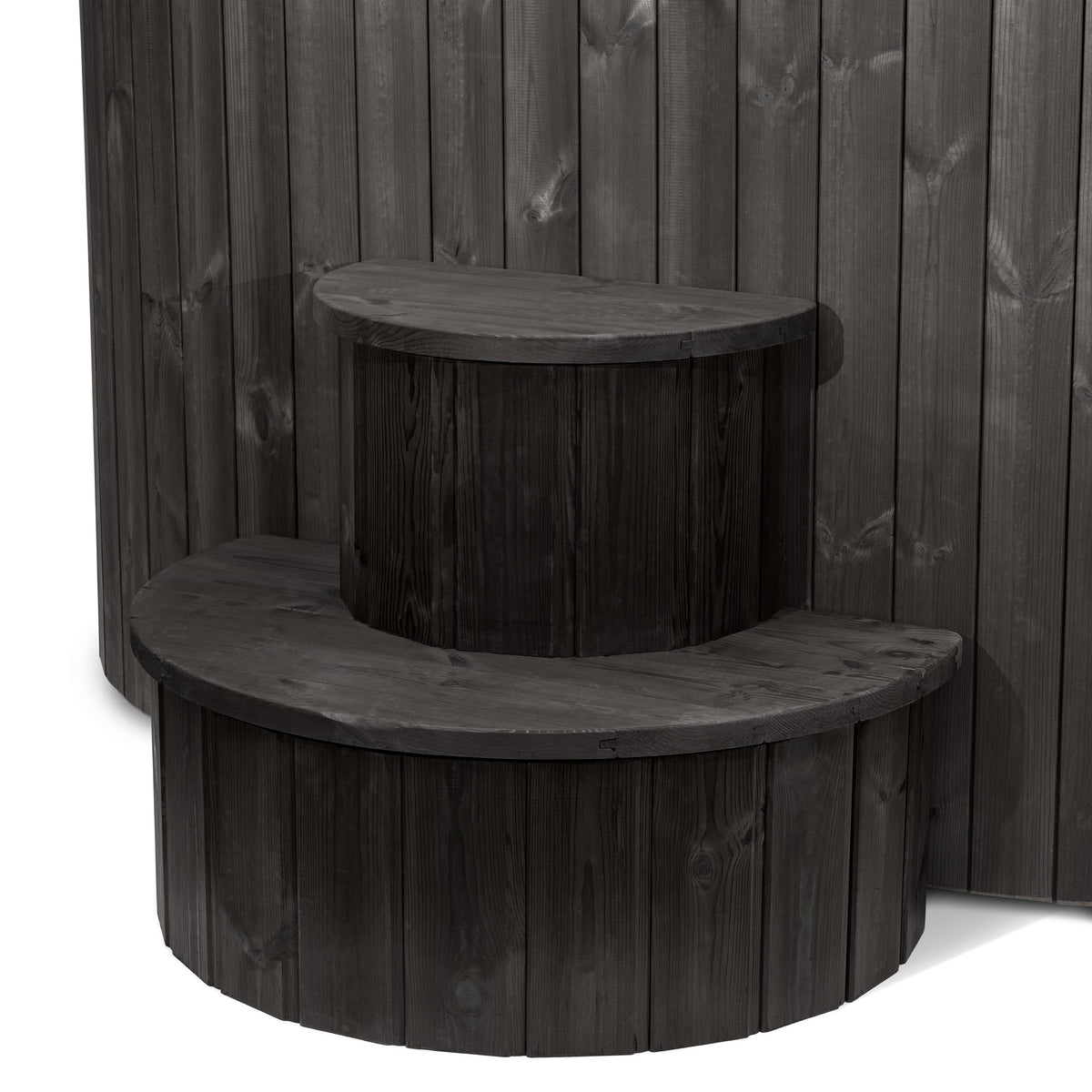 SaunaLife S2B Soak Series 2-Person Cold Plunge Tub, Black, installed view 2