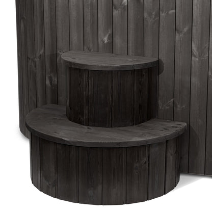 SaunaLife S2B Soak Series 2-Person Cold Plunge Tub, Black, installed view 2