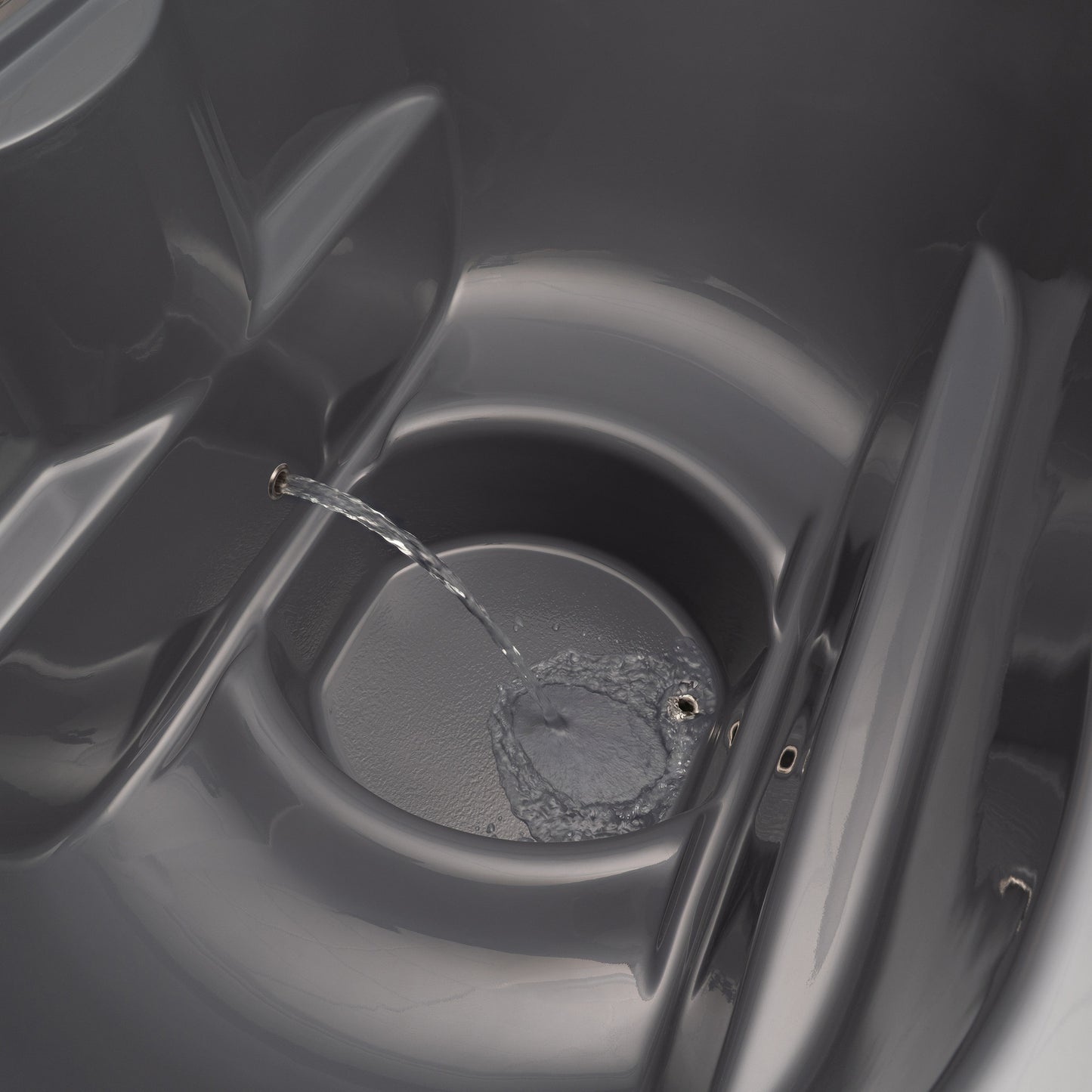 SaunaLife S2B Soak Series 2-Person Cold Plunge Tub, Black, installed view 3