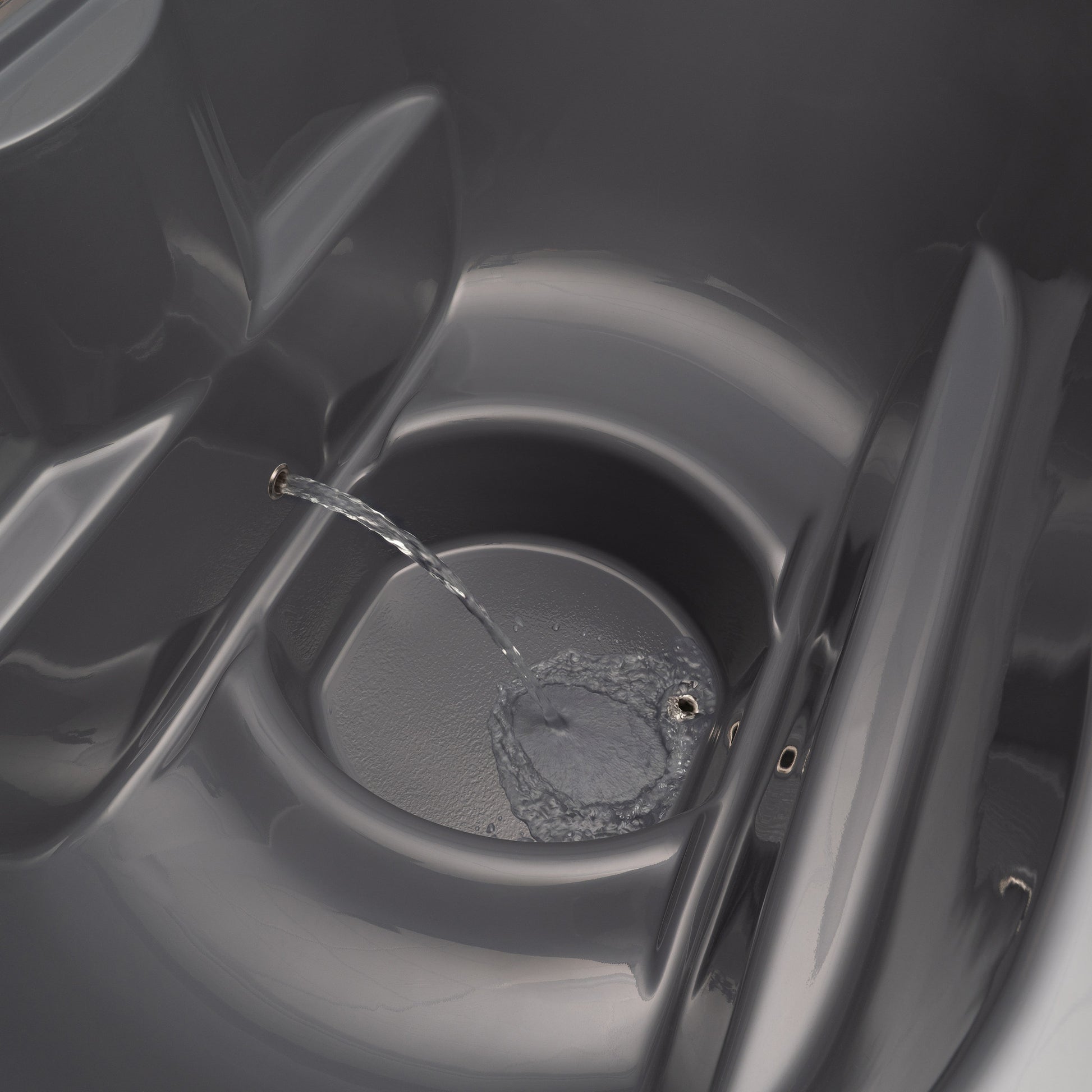 SaunaLife S2B Soak Series 2-Person Cold Plunge Tub, Black, installed view 3