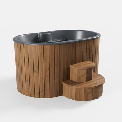 SaunaLife S2N Soak Series 2-Person Cold Plunge Tub, Natural, component detail 6
