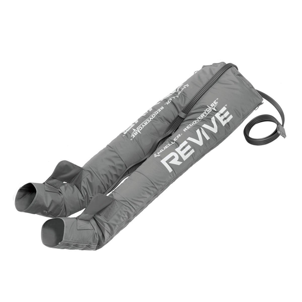 Mueller REVIVE Compression Pants full-leg air compression garment on white background