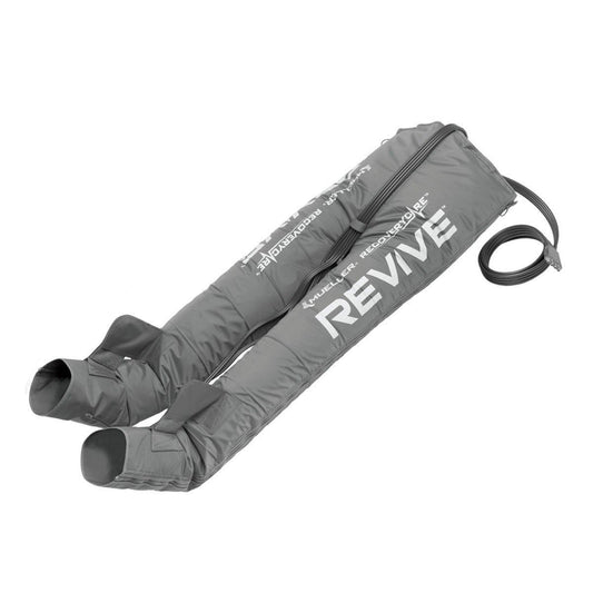 Mueller REVIVE Compression Pants full-leg air compression garment on white background