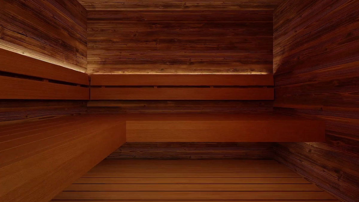 Inside the ThermaSol Spectra, bench levels and cove lighting