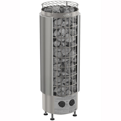 Harvia Cilindro PC80 pillar sauna heater with built-in timer and thermostat