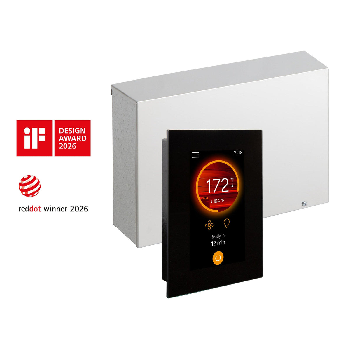 Harvia Fenix FX45 sauna control, colour touch screen with stainless power unit