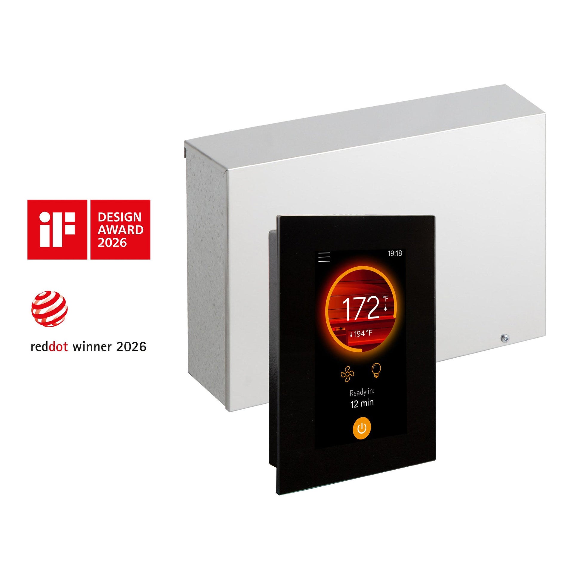 Harvia Fenix FX45 sauna control, colour touch screen with stainless power unit