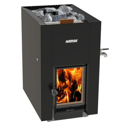 Harvia Linear 22 GreenFlame ES wood-burning sauna stove