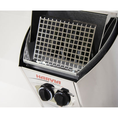 Close view of the stone space on the Harvia Vega Compact sauna heater