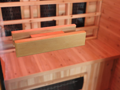 Wooden cup holder on the SunRay Grandby backrest