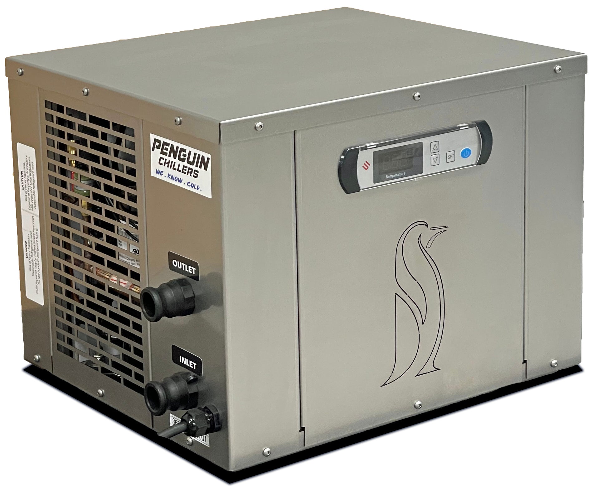Penguin Cold Therapy Chiller, the chiller offered with the Baltic Plunge Tub