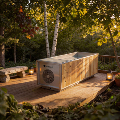 Dundalk LeisureCraft The Flow Cold Plunge | Cedar Cold Plunge Tub, Stainless Interior, Chiller Compartment