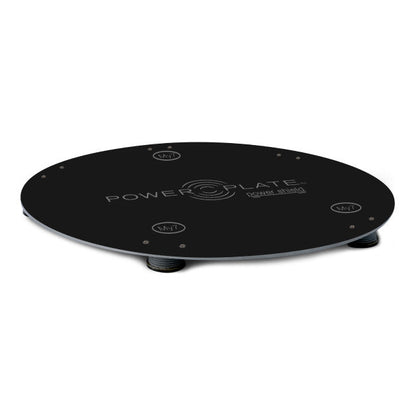 Power Plate my7 my8 Power Shield black, three anti-vibration feet under a round plate